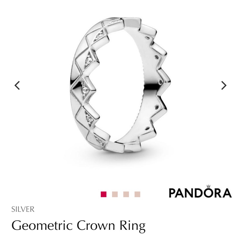 Pandora geometric crown ring size 52